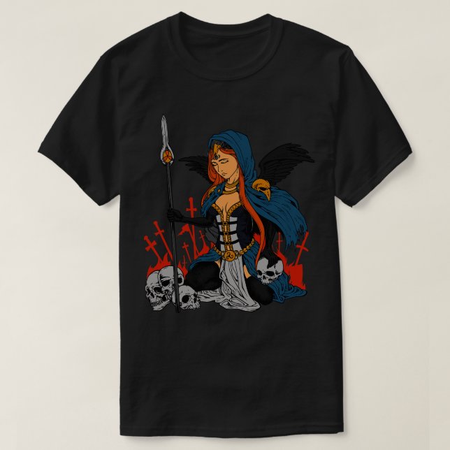 Camiseta Diosa celta Morrigan (Diseño del anverso)