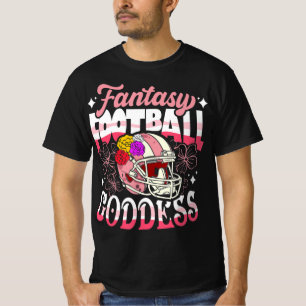 Camiseta Diosa de fútbol divertida, cascos de flores mujere