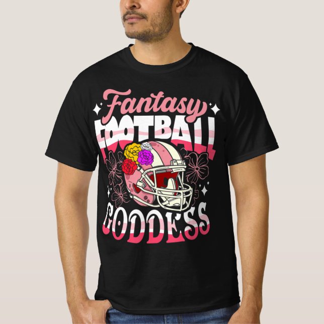 Camiseta Diosa de fútbol divertida, cascos de flores mujere (Anverso)