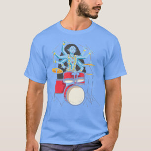 Camiseta Diosa de Kali tocando tambores - tambor de banda d