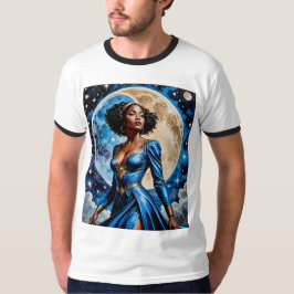 Camiseta Diosa de la luna en el diseño de Blue Magic TShirt