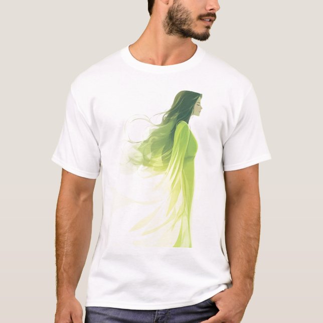 Camiseta Diosa de la Selva Verde (Anverso)