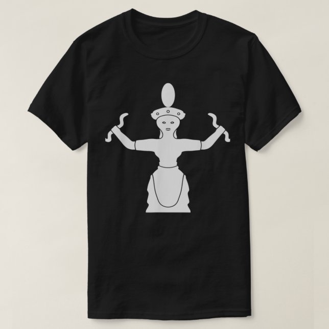 Camiseta Diosa de la serpiente Figuras de estatua de Minoan (Diseño del anverso)