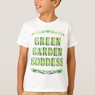 Camiseta Diosa del Jardín Verde diciendo
