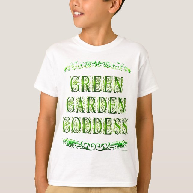 Camiseta Diosa del Jardín Verde diciendo (Anverso)
