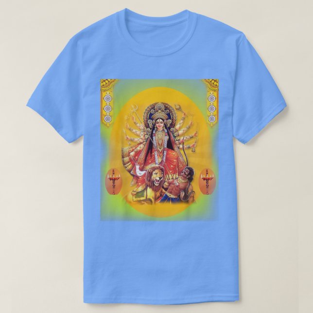 Camiseta Diosa Durga en plena gloria divina T  (Diseño del anverso)