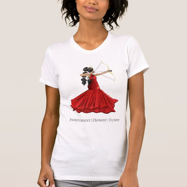 Camiseta Diosa femenina de Sagittarius - Rasgos de personal (Anverso)
