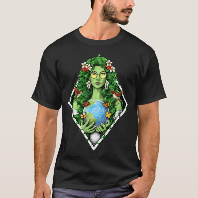 Camiseta Diosa Gaia Madre Tierra (Anverso)