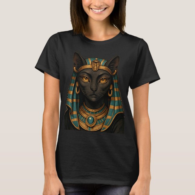 Camiseta Diosa gata egipcia | Bastet Golden (Anverso)