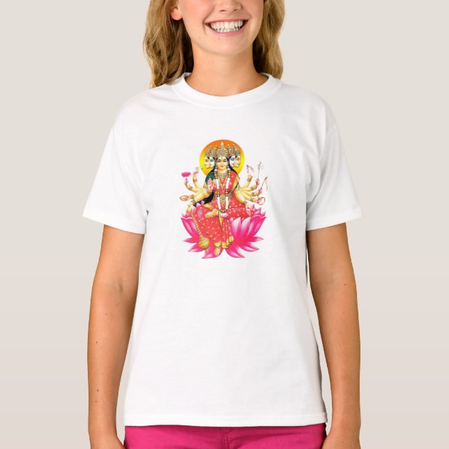 Camiseta Diosa Gayatri Devi Deity Hindu (Anverso)