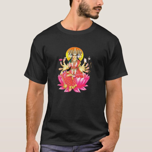 Camiseta Diosa Gayatri Devi Deity Hindu (Anverso)