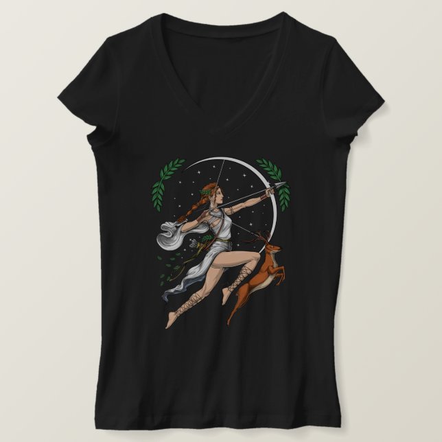 Camiseta Diosa griega Artemis (Anverso del diseño)