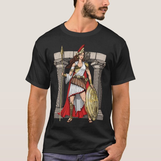 Camiseta Diosa griega Atenea (Anverso)