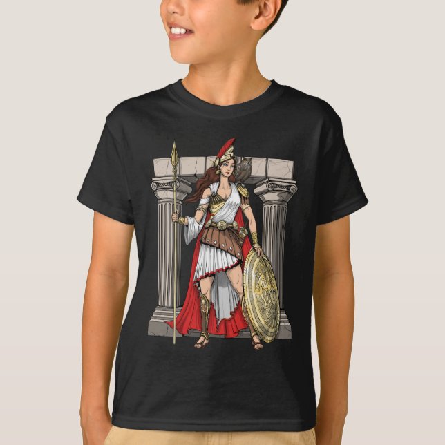 Camiseta Diosa griega de Atenea (Anverso)