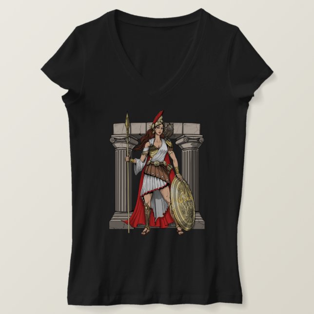 Camiseta Diosa griega de Athena (Anverso del diseño)
