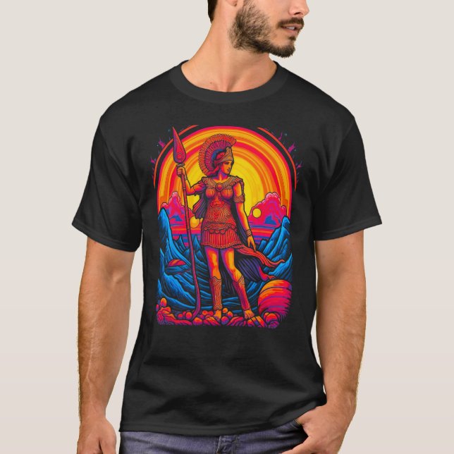 Camiseta Diosa griega de mitología de Atenas (Anverso)