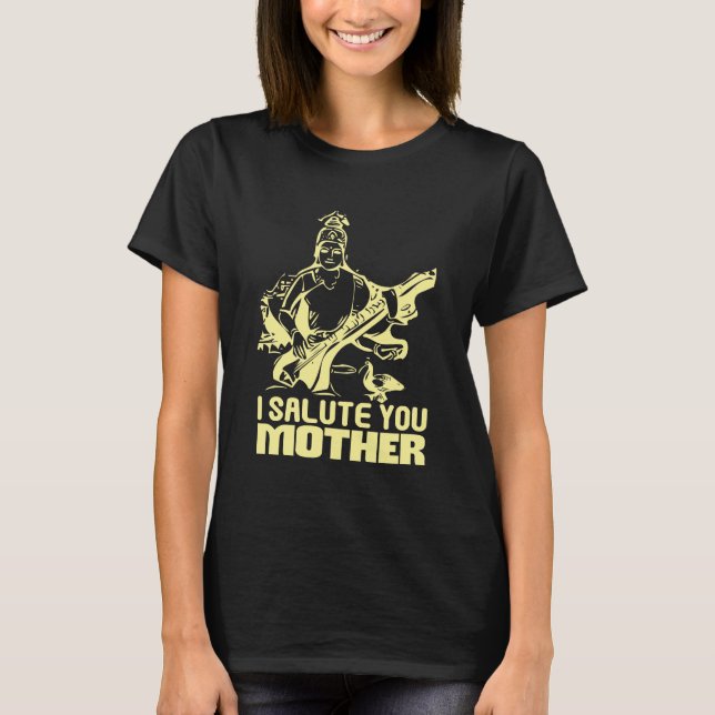 Camiseta Diosa hindú de Sarasvati (Anverso)