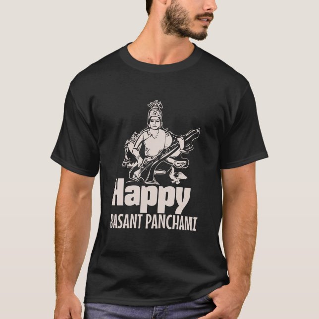 Camiseta Diosa hindú de Saraswati Puja (Anverso)