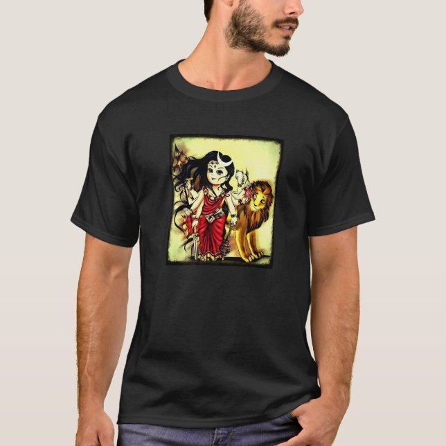 Camiseta Diosa hindú Durga Jai Mata Di Innocent Durga Maa (Anverso)