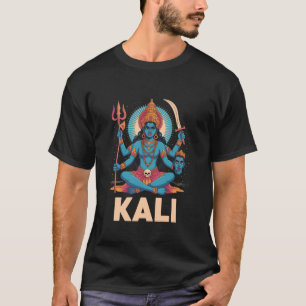 Camiseta Diosa hindú Maa Kali Trishula y espada femenina D