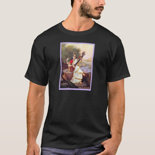 Camiseta Diosa hindú Saraswati (Anverso)