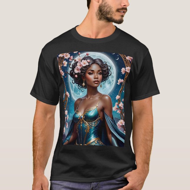 Camiseta Diosa iluminada por la luna en Tee de fantasía (Anverso)