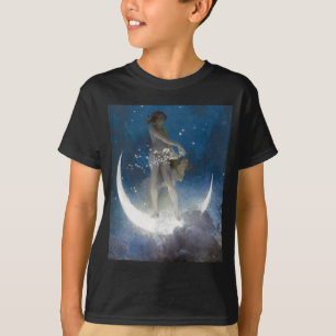 Camiseta Diosa Luna en la Noche Espolvoreando Estrellas