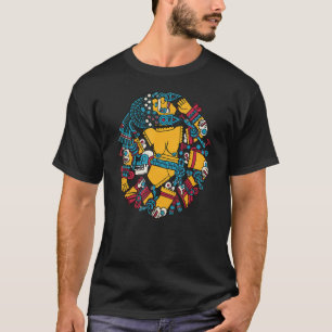 Camiseta Diosa nativa mexicana Coyolxauhqui Aztec