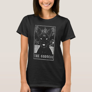Camiseta Diosa Perro Basenji Tarot Card Pagan Goblincore Oc