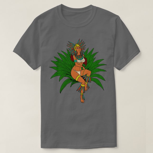 Camiseta Diosa terrestre azteca Mayahuel 2 (Diseño del anverso)