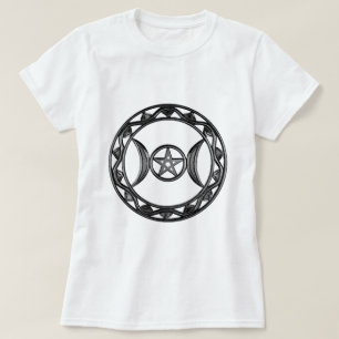 Camiseta Diosa triple con la vieja arrugada virginal de la