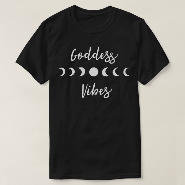 Camiseta Diosa Vibes fase lunar bruja magia espiritual nuev (Diseño del anverso)