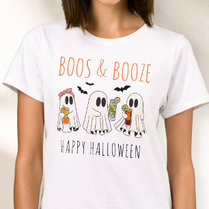 Camiseta Diosas y Bebidas Divertido Fantasma Lindo Hallowee