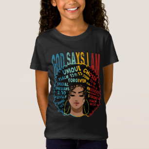 Camiseta Dioses dicen que soy Melanin Afro Mujer Negra