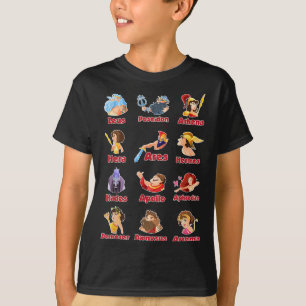 Camiseta Dioses educativos y diosas del griego antiguo