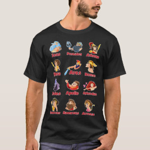 Camiseta Dioses educativos y diosas del griego antiguo