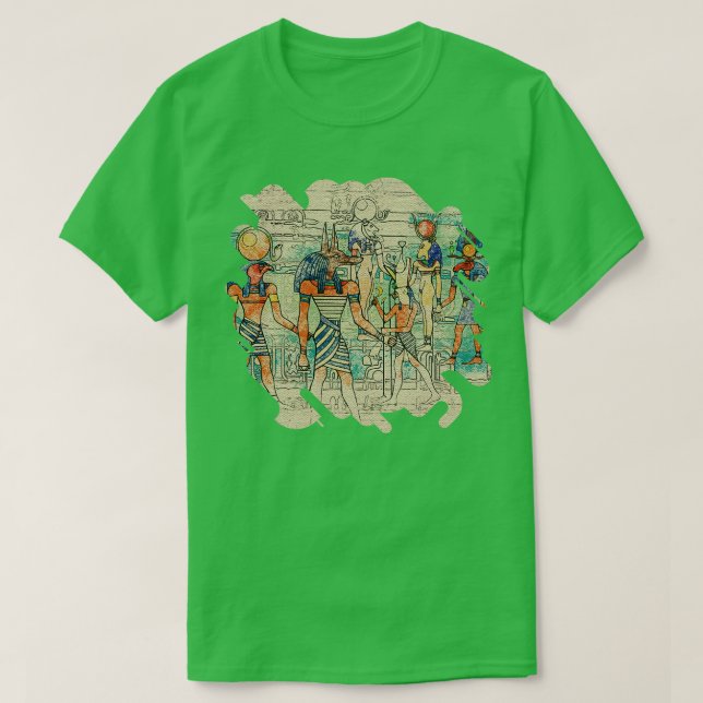 Camiseta Dioses egipcios sobre lienzo (Diseño del anverso)