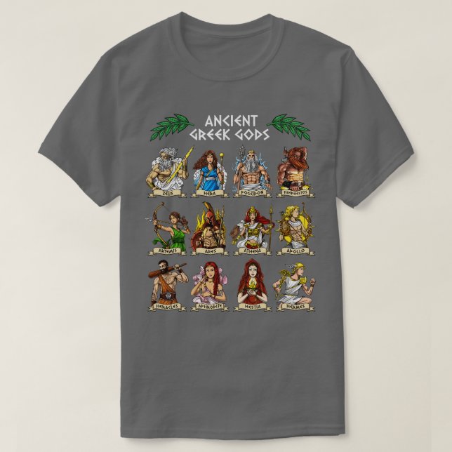 Camiseta Dioses griegos antiguos (Diseño del anverso)