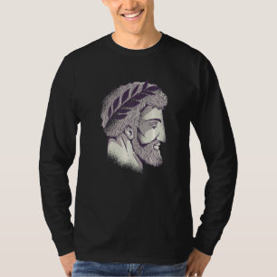 Camiseta Dioses griegos antiguos Monte Olimpo Cabeza romana
