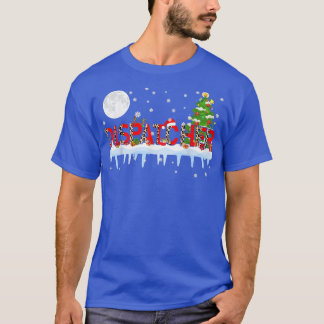 Camiseta Dipatcher Xmas Tree Light Leopardo Santa Hat Reind