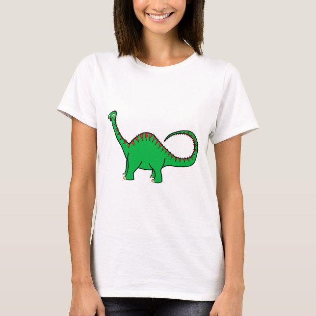 Camiseta Diplodocus verde (Anverso)