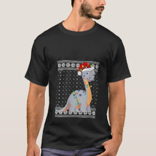 Camiseta Diplodocus Xmas Ugly Santa Lighting Diplodocus Chr