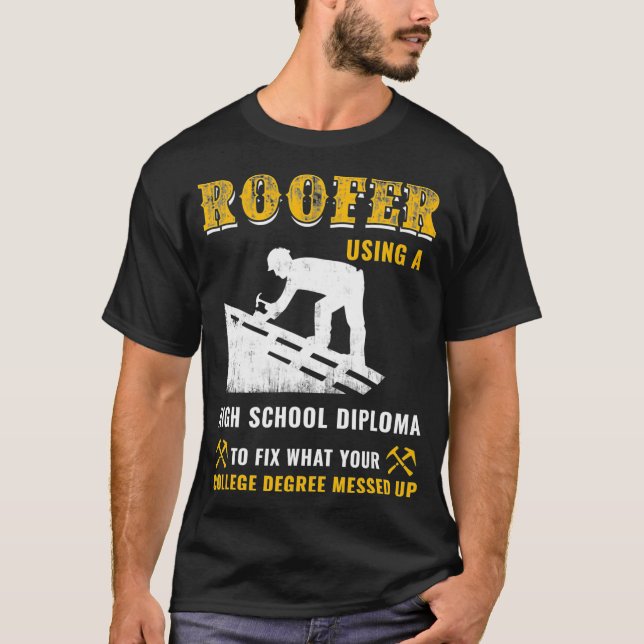 Camiseta Diploma De Secundaria En El Techo Para Arreglar Co (Anverso)