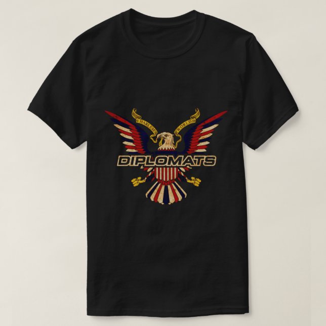 Camiseta diplomáticos hip hop angustiado retro vintage Clas (Diseño del anverso)