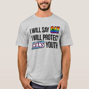 Camiseta Diré gay y protegeré a la juventud transgénero