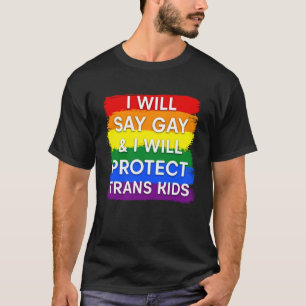 Camiseta Diré gay y protegeré a los niños trans