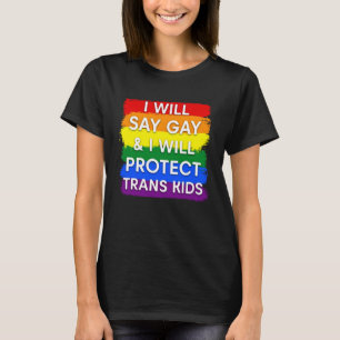 Camiseta Diré gay y protegeré a los niños trans