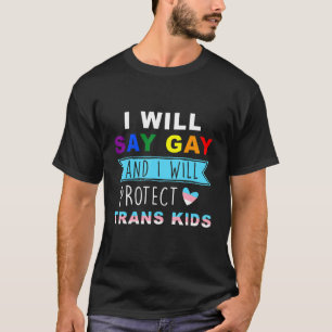Camiseta Diré Gay Y Protegeré A Los Niños Trans Lgbtq