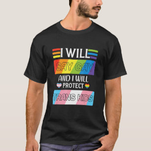 Camiseta Diré Gay Y Protegeré A Los Niños Trans Lgbtq