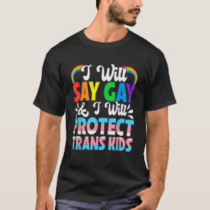 Camiseta Diré Gay Y Protegeré A Los Niños Trans LGBTQ